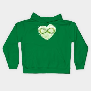 FLORAL INFINITY HEART ARTWORK Kids Hoodie